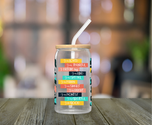 Load image into Gallery viewer, I Am 16oz Clear Glass Cup