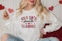 Load image into Gallery viewer, Cupids Favorite Teacher Valentines Sweatshirt