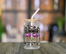 Load image into Gallery viewer, Summer Vibes 16oz Clear Glass Cup
