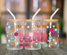 Load image into Gallery viewer, Overstimulated Moms Club 16oz Clear Glass Cup
