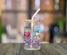 Load image into Gallery viewer, Nurse 16oz Clear Glass Cup
