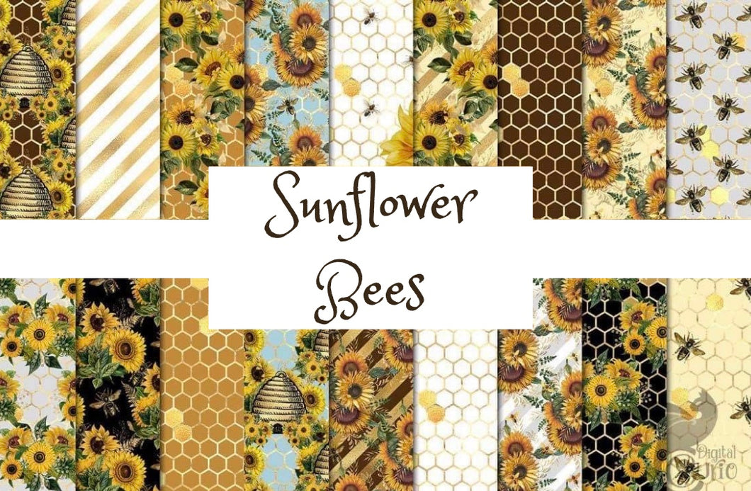 Sunflower Bees 12x12 Vinyl Sheet Pack