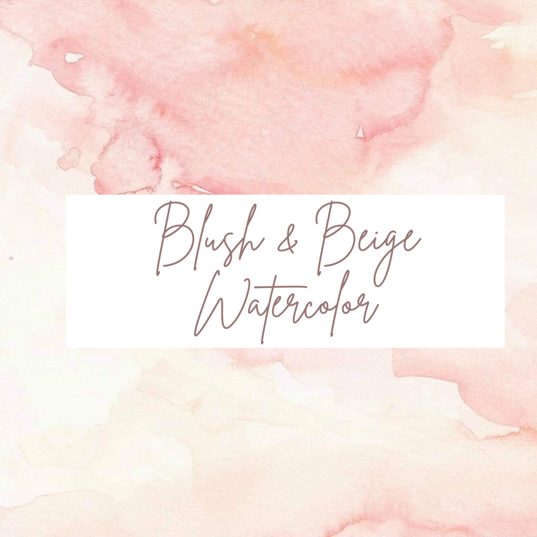 Blush and Beige Watercolor 12x12 Vinyl Sheet