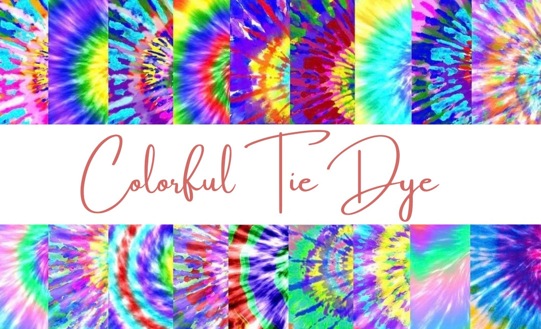 Colorful Tie Dye 12x12 Vinyl Sheet Pack