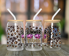 Load image into Gallery viewer, Summer Vibes 16oz Clear Glass Cup
