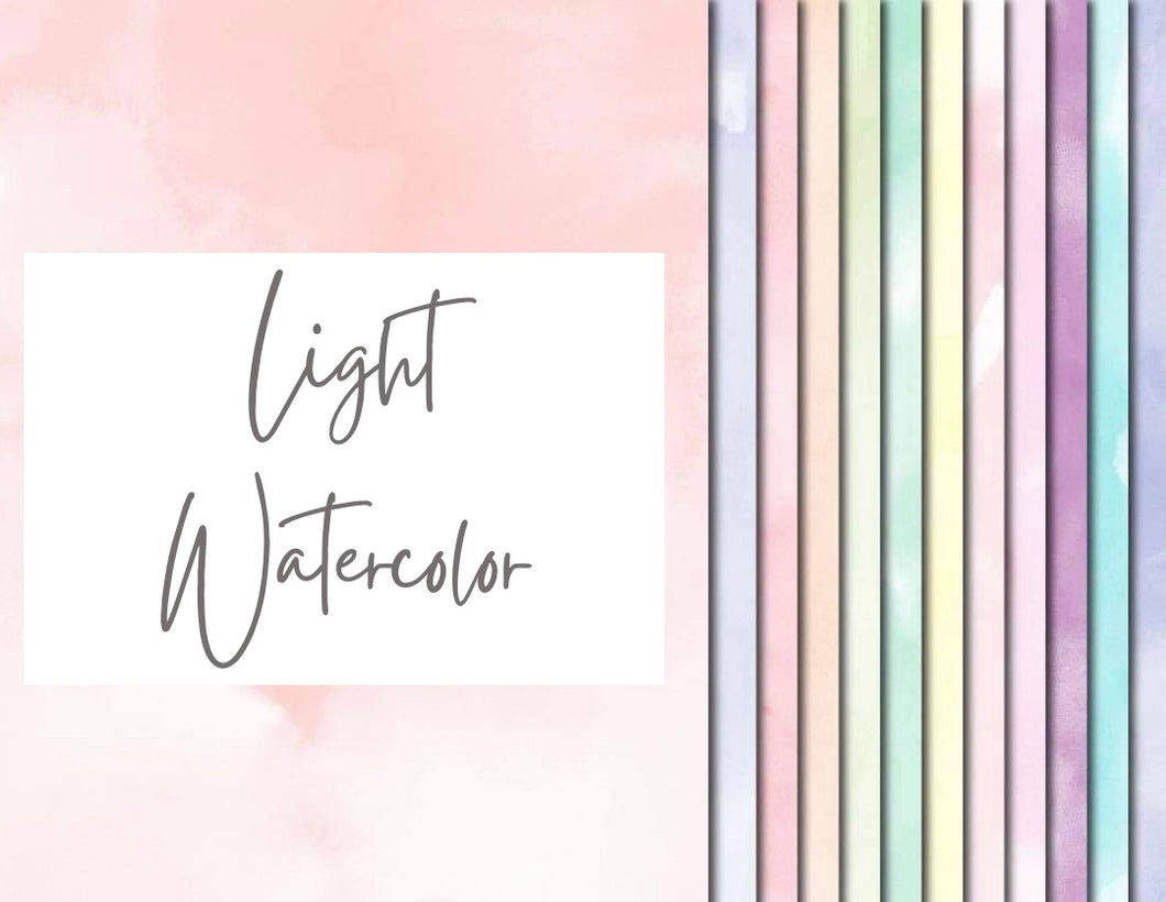Light Watercolor 12x12 Vinyl Sheet Pack