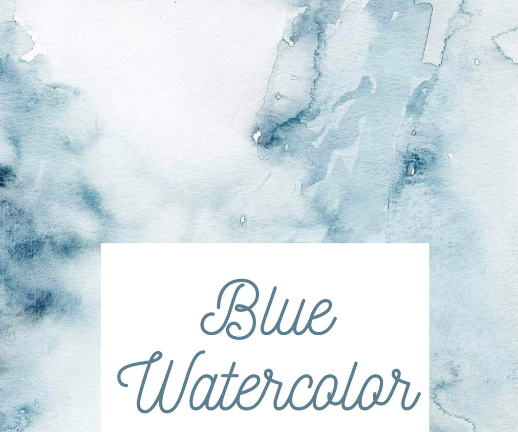 Blue Watercolor 12x12 Vinyl Sheet