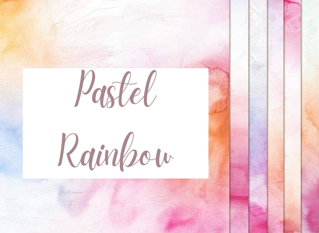 Pastel Rainbow 12x12 Vinyl Sheet Pack
