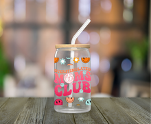 Load image into Gallery viewer, Overstimulated Moms Club 16oz Clear Glass Cup
