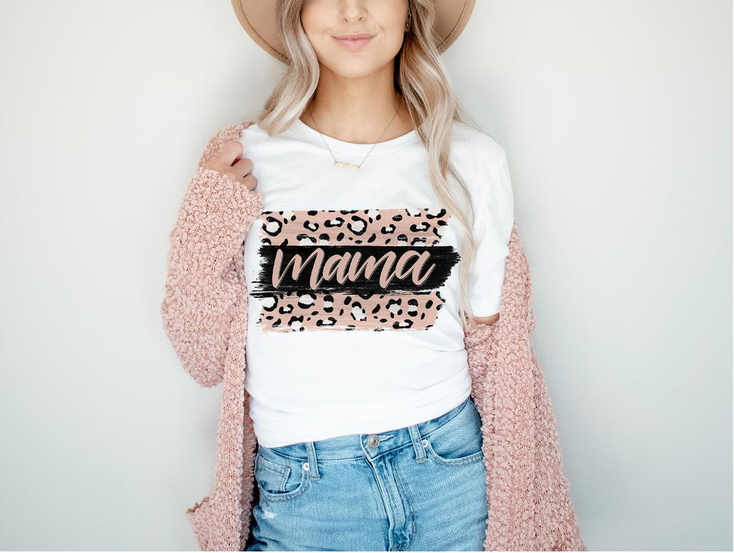 Mama Leopard Print Unisex T-shirt